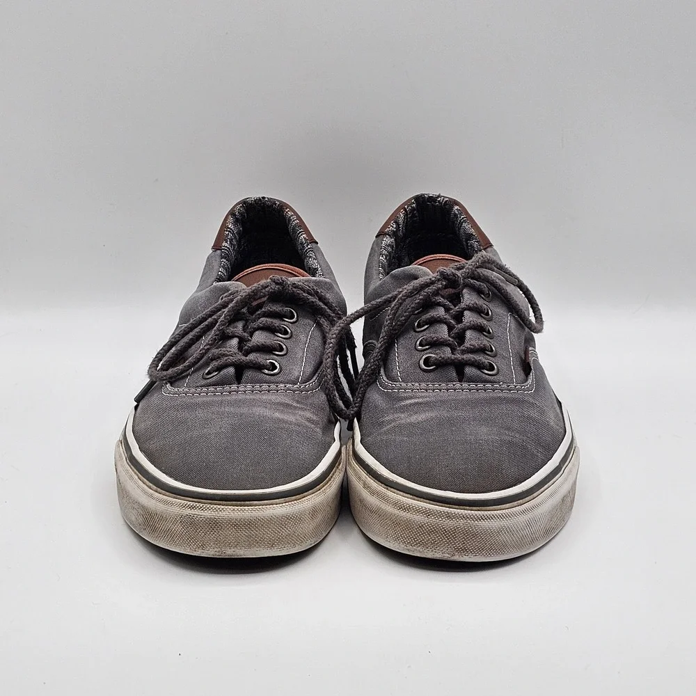 Vans Shoes‎ Mens Size 10.5 Gray Canvas Low Top Casual Skate Sneakers 721278